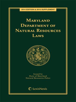 cover image of Maryland Department of Natural Resources Laws